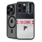 NFL Atlanta Falcons White Striped iPhone 15 Pro Kickstand Case